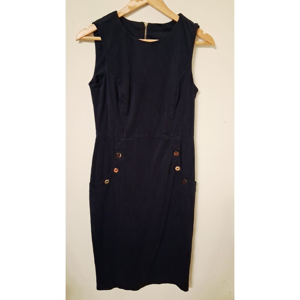 Calvin Klein Dress Women's Size 6 Blue Velvet
